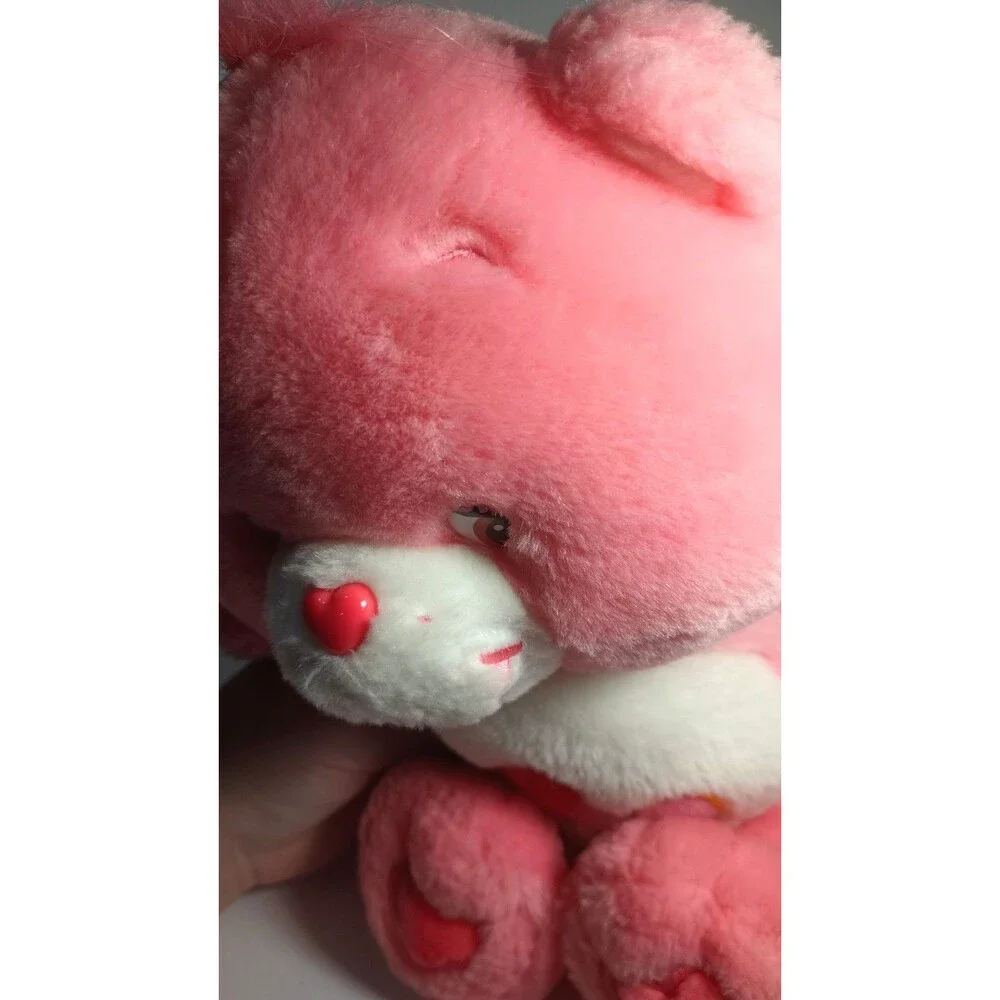 2003 Love-a-Lot Bear Care Bears Pink Hearts Plush Toy 13” Inch Vintage